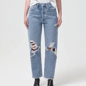 AGOLDE Mid-Rise Ripped 90s Jeans
